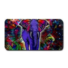 Abstract Elephant With Butterfly Ears Colorful Galaxy Medium Bar Mats by EDDArt