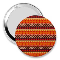 Abstract Lines Seamless Art  Pattern 3  Handbag Mirrors by Amaryn4rt