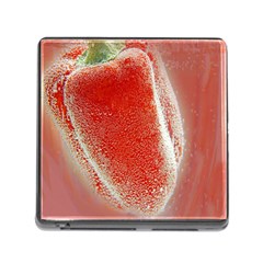 Red Pepper And Bubbles Memory Card Reader (square) by Amaryn4rt