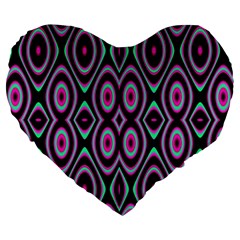 Colorful Seamless Pattern Vibrant Pattern Large 19  Premium Flano Heart Shape Cushions by Simbadda