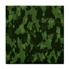 Camouflage Green Army Texture Tile Coasters by Simbadda