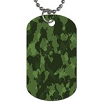 Camouflage Green Army Texture Dog Tag (Two Sides) Front