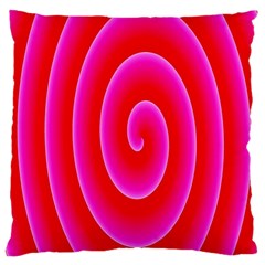 Pink Hypnotic Background Large Cushion Case (one Side) by Simbadda