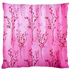 Pink Curtains Background Large Cushion Case (two Sides) by Simbadda