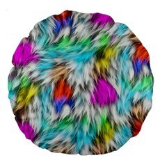 Fur Fabric Large 18  Premium Round Cushions by Simbadda