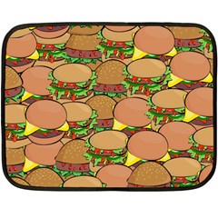 Burger Double Border Fleece Blanket (mini) by Simbadda