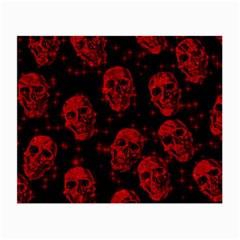 Sparkling Glitter Skulls Red Small Glasses Cloth (2-side) by ImpressiveMoments