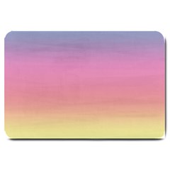 Watercolor Paper Rainbow Colors Large Doormat  by Simbadda