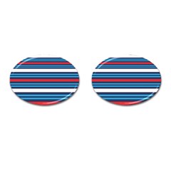 Martini Style Racing Tape Blue Red White Cufflinks (oval) by Mariart