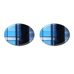 Modern Office Window Architecture Detail Cufflinks (oval) by Simbadda