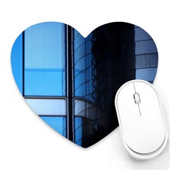 Modern Office Window Architecture Detail Heart Mousepads by Simbadda