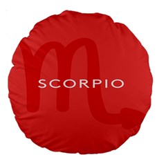 Zodiac Scorpio Large 18  Premium Round Cushions by Mariart