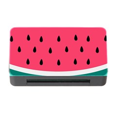 Watermelon Red Green White Black Fruit Memory Card Reader With Cf by Mariart