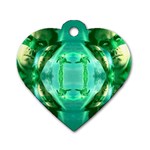 Green Lantern 3D Effect Dog Tag Heart (Two Sides) Front