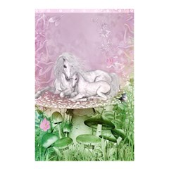 Wonderful Unicorn With Foal On A Mushroom Shower Curtain 48  X 72  (small)  by FantasyWorld7