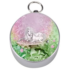 Wonderful Unicorn With Foal On A Mushroom Silver Compasses by FantasyWorld7