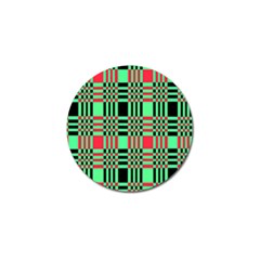 Bright Christmas Abstract Background Christmas Colors Of Red Green And Black Make Up This Abstract Golf Ball Marker (4 Pack) by Simbadda