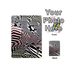 Abstract Fauna Pattern When Zebra And Giraffe Melt Together Playing Cards 54 (mini)  by Simbadda