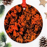 Abstract Orange Background Ornament (Round) Front