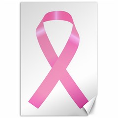 Breast Cancer Ribbon Pink Canvas 20  X 30   by Mariart