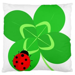 Insect Flower Floral Animals Green Red Line Standard Flano Cushion Case (one Side) by Mariart