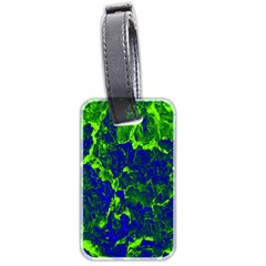 Abstract Green And Blue Background Luggage Tags (two Sides) by Nexatart