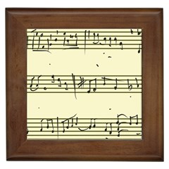 Music Notes On A Color Background Framed Tiles by Nexatart