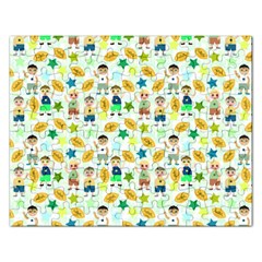 Football Kids Children Pattern Rectangular Jigsaw Puzzl by Nexatart