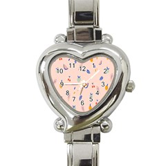 Papaya Apple Cherry Wine Fruit Pink Purple Heart Italian Charm Watch by Mariart