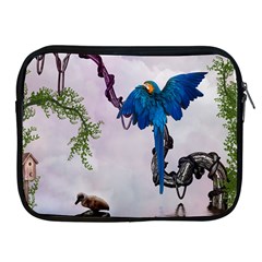 Wonderful Blue Parrot In A Fantasy World Apple Ipad 2/3/4 Zipper Cases by FantasyWorld7