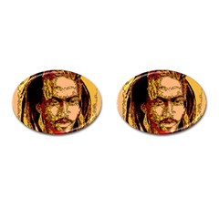 Bunnylinear Cufflinks (oval) by PosterPortraitsArt