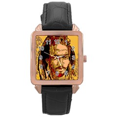 Bunnylinear Rose Gold Leather Watch  by PosterPortraitsArt