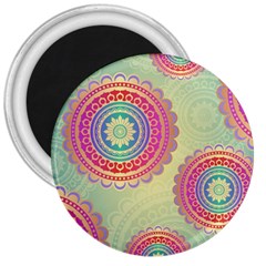 Abstract Geometric Wheels Pattern 3  Magnets by LovelyDesigns4U