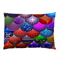 Fun Balls Pattern Colorful And Ornamental Balls Pattern Background Pillow Case by Nexatart