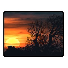 Sunset At Nature Landscape Fleece Blanket (small) by dflcprints