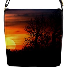 Sunset At Nature Landscape Flap Messenger Bag (s) by dflcprints