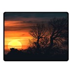 Sunset At Nature Landscape Double Sided Fleece Blanket (Small)  45 x34  Blanket Back