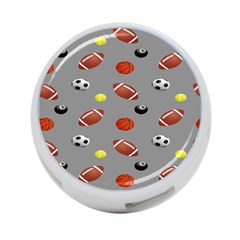 Balltiled Grey Ball Tennis Football Basketball Billiards 4-port Usb Hub (one Side) by Mariart