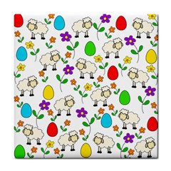 Easter Lamb Tile Coasters by Valentinaart