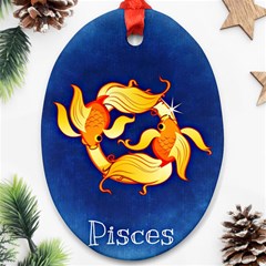 Zodiac Pisces Ornament (oval) by Mariart