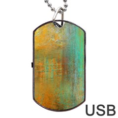 The Waterfall Dog Tag Usb Flash (one Side) by digitaldivadesigns