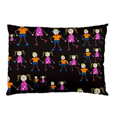 Kids Tile A Fun Cartoon Happy Kids Tiling Pattern Pillow Case by Nexatart