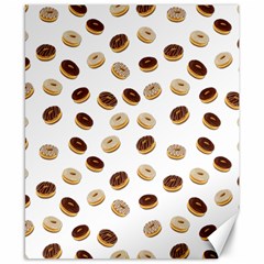 Donuts Pattern Canvas 8  X 10  by Valentinaart