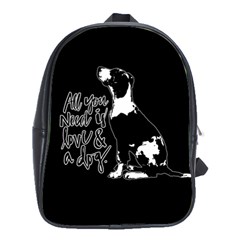 Dog Person School Bags(large)  by Valentinaart