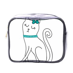 Cute Cat Character Mini Toiletries Bags by TastefulDesigns