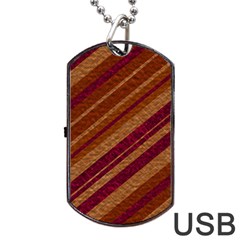 Stripes Course Texture Background Dog Tag Usb Flash (one Side) by Nexatart