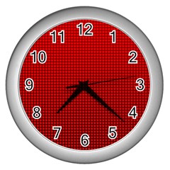 Redc Wall Clocks (silver)  by PhotoNOLA