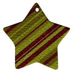 Stripes Course Texture Background Ornament (star) by Nexatart