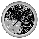 Art About Ball Abstract Colorful Wall Clocks (Silver)  Front