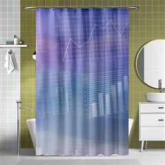 Business Background Blue Corporate Shower Curtain 48  X 72  (small)  by Nexatart